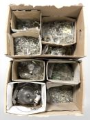 A large quantity of crystal drop lustres (two boxes)