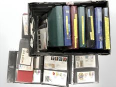 Ten albums containing a collection of first day covers (1 box)