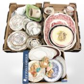 A assorted tea and dinner china : Aynsley Indian Tree, Wedgwood Florentine, Pendelfin rabbits,