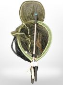 A group of fishing landing nets