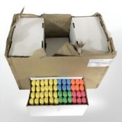 Six boxes, each containing forty eight highlighter pens.