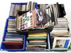 Six boxes of vinyl records, classical, easy listening, box sets, etc.
