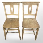 A pair of 19th century elm chairs