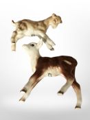 Two Beswick calves, tallest 9.