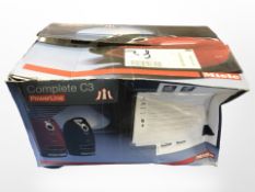 A Miele vacuum cleaner in box.
