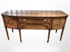 A William IV mahogany sideboard fitted a drawer and two cupboards,