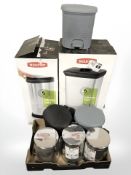 A quantity of pedal bins