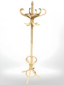 A bentwood hat and coat stand