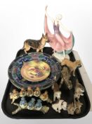 A Royal Worcester porcelain plate painted with fruit by T.