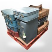 A quantity of luggage cases, 20th century luggage, etc.