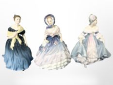 Three Royal Doulton figurines, Adrienne HN2304,