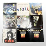 Mixed British Rock - Asia, Supertramp, 10CC, Cream, T Rex, The Animals, nine LP's.