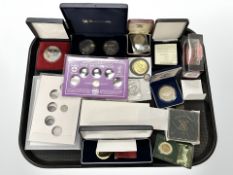 A group of coins including commemorative issues, 1951 Festival of Britain Crown,