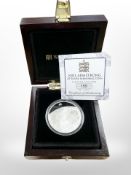 A Queen Elizabeth II 2012 Guernsey Neil Armstrong five pound 0.925 silver coin, 28.