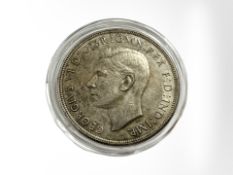 A George VI 1937 Coronation 0.925 silver Crown, 28.1g.
