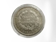 A French Indo-China 1 Piastre 1903 0.900 silver coin, 26.7g.