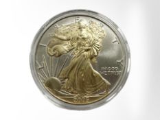 A United States of America 1 oz fine silver dollar 2005