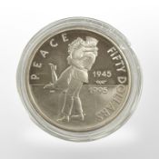 A Republic of Marshall Islands 1995 0.999 silver fifty dollar coin, 31.1g.