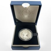 A Queen Elizabeth II 2012 0.925 silver proof five pound Diamond Jubilee Crown, 28.28g, cased.