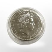 A Queen Elizabeth II 2005 Britannia 2 pound fine silver 0.999 coin, 32.