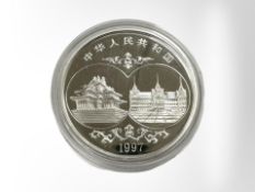 A People's Republic of China 1997 10 Yuan Sino-Thailand Friendship 0.999 silver coin, 31.1g.