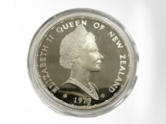 A Queen Elizabeth II of New Zealand 1979 1 Dollar 0.925 silver proof, 27.1g.