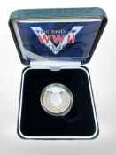 A Queen Elizabeth II 60th Anniversary The End of WW II, two pound 0.