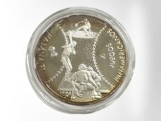 A Republica De Cuba 10 Pesos 0.999 fine silver coin, 1 oz.