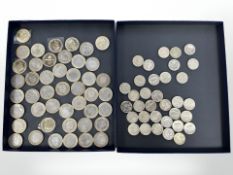A group of one and two pound coins, some uncirculated examples,