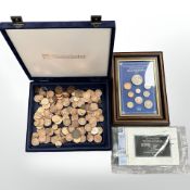 A Royal Mint and Bank of England five pound set,