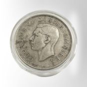 A George VI 1937 0.500 silver Crown, 28.1g.