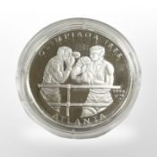 A Cuba 1994 10 Pesos Olympic 0.999 fine silver coin, 20g.