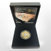 A Queen Elizabeth II 2008 Olympic Games Handover ceremony two pound 0.925 silver coin, 12g, cased.