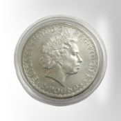 A Queen Elizabeth II 2003 2 pound Britannia 0.999 fine silver coin, 32.