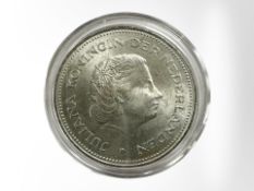 A Netherlands 1970 10 Gulden 0.720 silver coin, 25g.