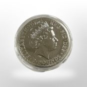 A Queen Elizabeth II 2008 Britannia 2 pound fine silver 0.999 coin, 32.