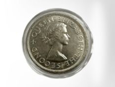 A Queen Elizabeth II Southern Rhodesia 1953 0.500 silver Crown, 28.2g.