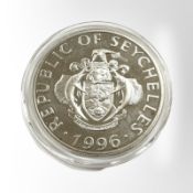 A Republic of Seychelles 1996 Victorian Age twenty five rupees 0.925 silver coin, 31.6g.