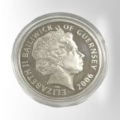 A Queen Elizabeth II Fifa World Cup 2006 0.925 silver five pound coin, 28.5g.