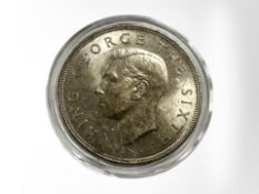 A George VI New Zealand 1949 0.500 silver Crown, 28.3g.