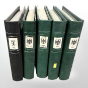 Five albums of German first day covers