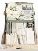 A box of large quantity of post cards,