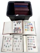 Nine albums of stamps, part blank albums, vintage stamp books of the world,