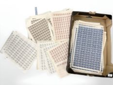 A quantity of Czechoslovakian stamp sheets, Romanian stamps, etc.