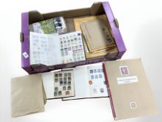 A collection of penny reds in album, together with various other stock albums of stamps,