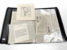 An album containing an interesting collection of antique ephemera,