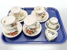 A small group of china, to include Royal Albert Sweet Pea trio,