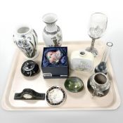 A group of contemporary decorative ceramics and items, to include Old Tupton Ware vase,