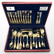 A twelve place setting of Solingen gold plated and steel cutlery CONDITION REPORT: