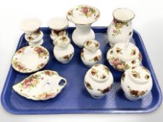 Eleven items of Royal Albert Old Country Roses china